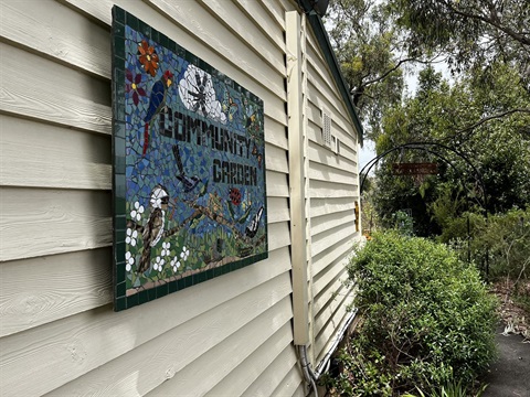 Entrance to community garden at Panton Hill Living & Learning Hub