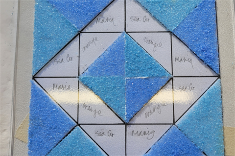 Glass pieces on a glass coaster